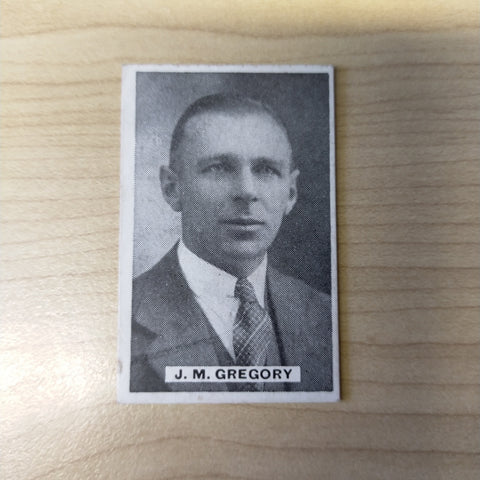 Sweetacres Champion Chewing Gum J M Gregory Prominent Cricketers Cricket Cigarette Card No.41