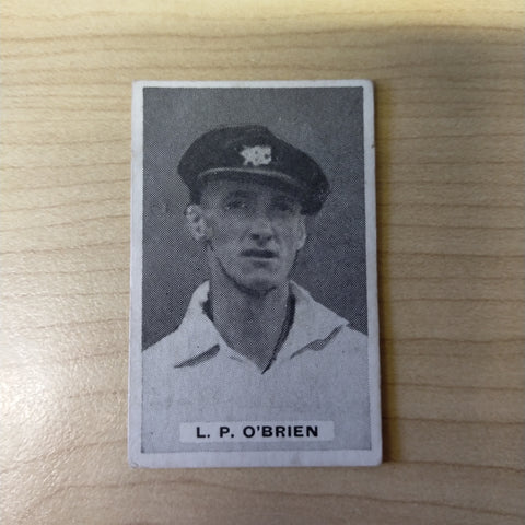 Sweetacres Champion Chewing Gum L P O'Brien Prominent Cricketers Cricket Cigarette Card No.42