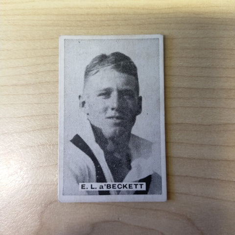Sweetacres Champion Chewing Gum E L a'Beckett Prominent Cricketers Cricket Cigarette Card No.46