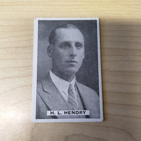 Sweetacres Champion Chewing Gum H L Hendry Prominent Cricketers Cricket Cigarette Card No.60
