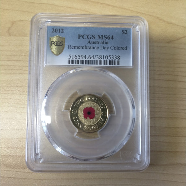 AUSTRALIA 2012 Remembrance Day $2 PCGS Graded MS64