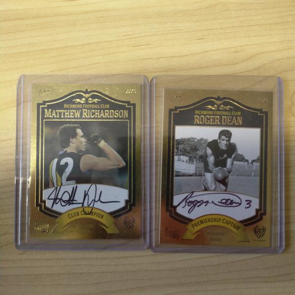 2013 Select Richmond Hall of Fame & Immortal Trading Card Collection in Tin With Two Signature Cards