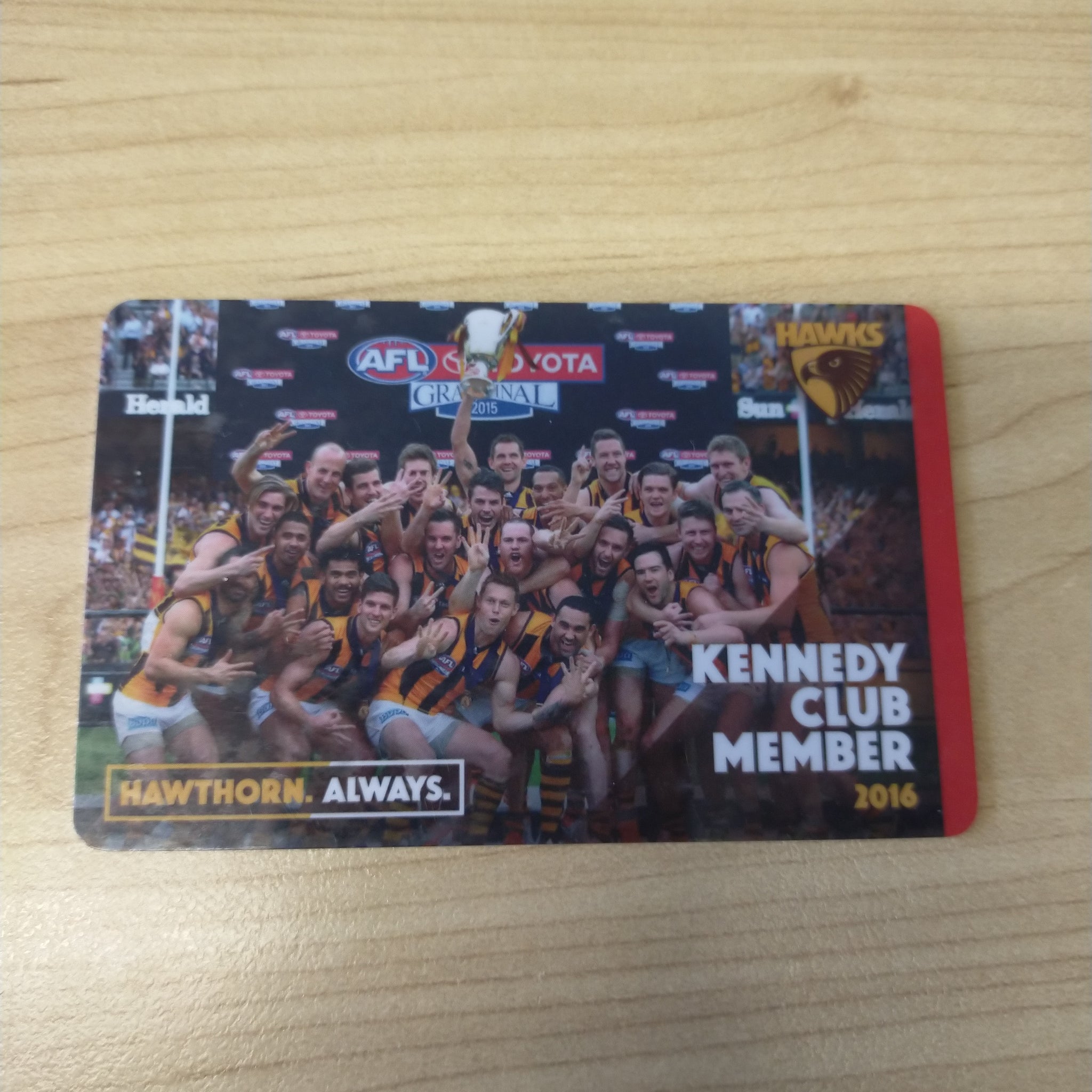 2016 Hawthorn Football Club Kennedy Club Membership Season Ticket