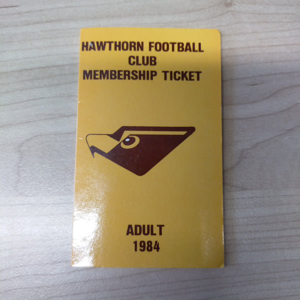 VFL 1984 Hawthorn Football Club Membership Season Ticket