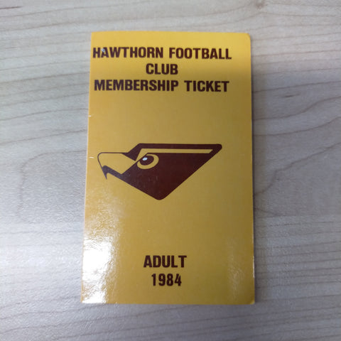 VFL 1984 Hawthorn Football Club Membership Season Ticket