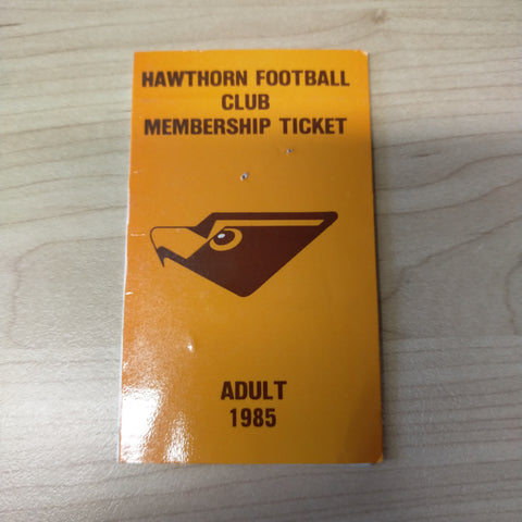 VFL 1985 Hawthorn Football Club Membership Season Ticket