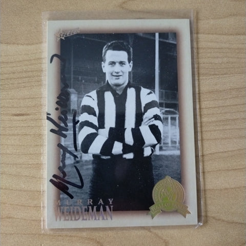Select Hall of Fame Murray Weideman Collingwood Hand Signed Card