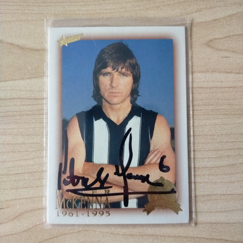 Select Hall of Fame Peter McKenna Collingwood Hand Signed Card