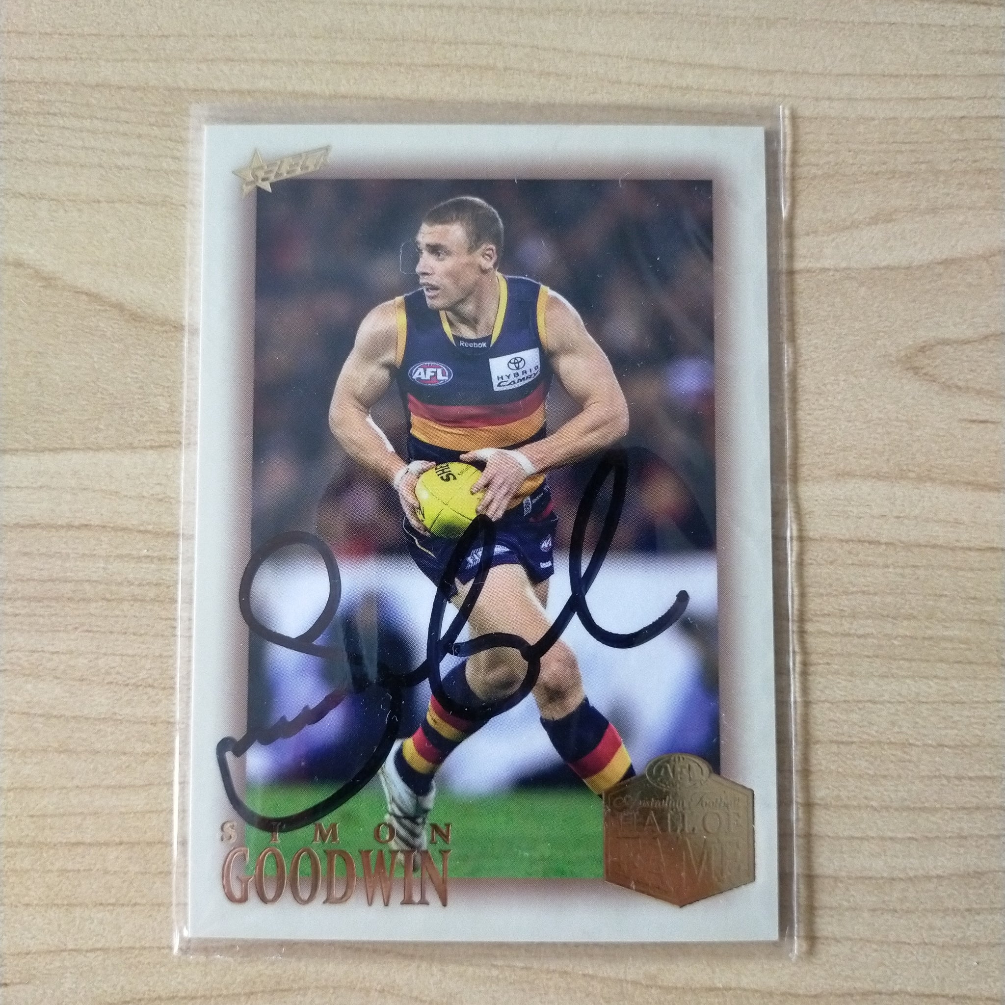 Select Hall of Fame Simon Goodwin Adelaide Hand Signed Card