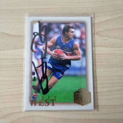 Select Hall of Fame Scott West Western Bulldogs Hand Signed Card