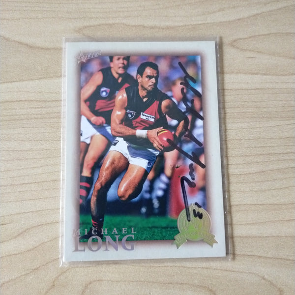 Select Hall of Fame Michael Long Essendon Hand Signed Card