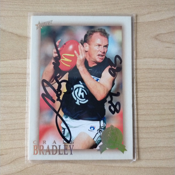 Select Hall of Fame Craig Bradley Carlton Hand Signed Card