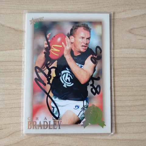 Select Hall of Fame Craig Bradley Carlton Hand Signed Card