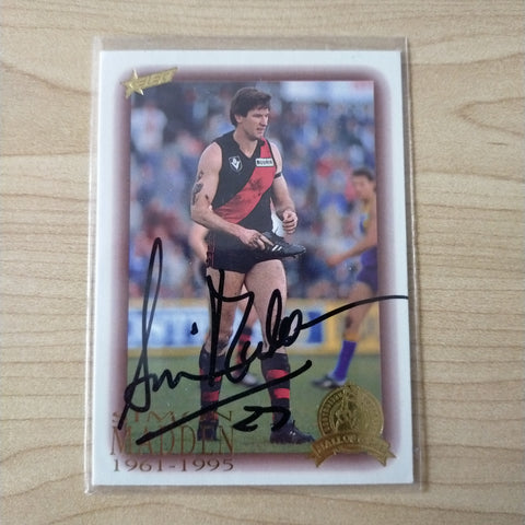 Select Hall of Fame Simon Madden Essendon Hand Signed Card