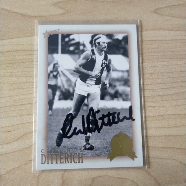 Select Hall of Fame Carl Ditterich St Kilda Hand Signed Card