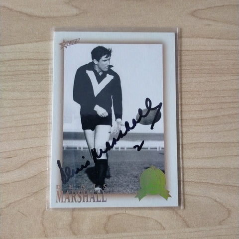 Select Hall of Fame Denis Marshall Geelong Hand Signed Card