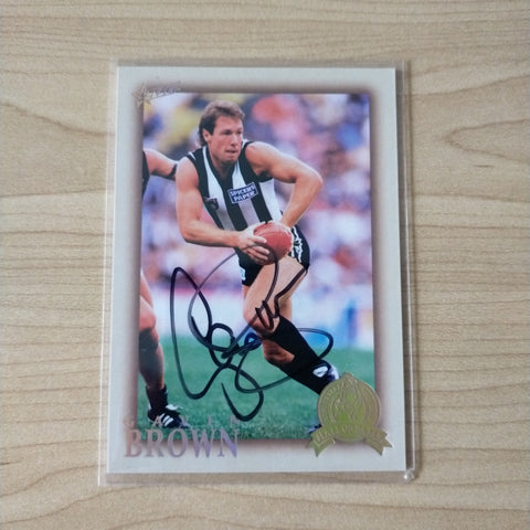 Select Hall of Fame Gavin Brown Collingwood Hand Signed Card
