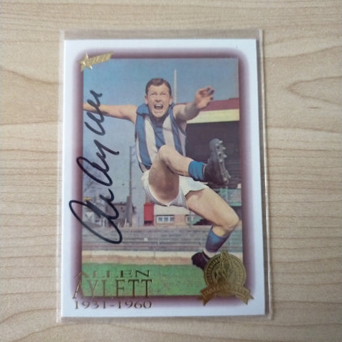 Select Hall of Fame Allen Aylett North Melbourne Hand Signed Card