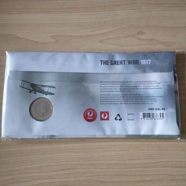 GB Great Britain UK Australia Post Joint Issue 2017 £2 The Great War 1917 PNC Limited Edition 0699/2500