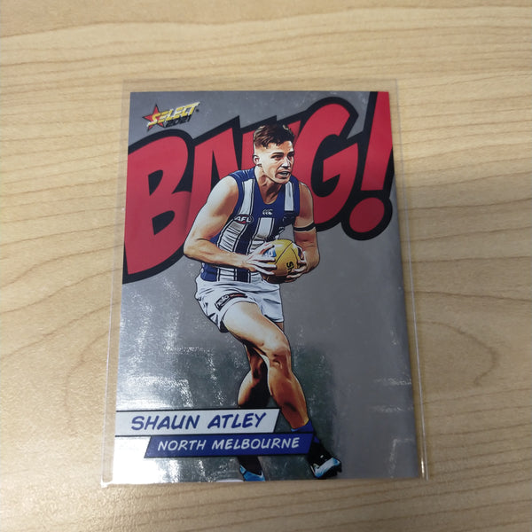 2021 AFL Select Footy Stars Bang Card Shaun Atley North Melbourne No.097/210
