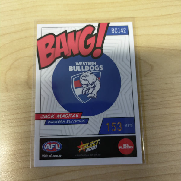 2021 AFL Select Footy Stars Bang Card Jack Macrae Western Bulldogs No.153/210
