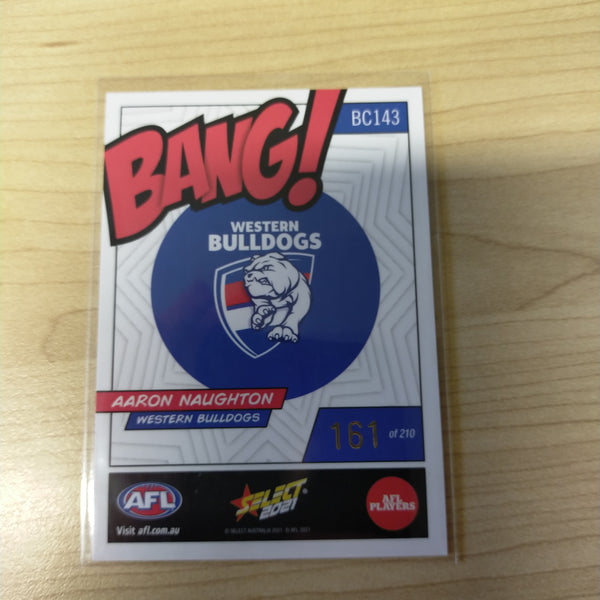 2021 AFL Select Footy Stars Bang Card Aaron Naughton Western Bulldogs No.161/210