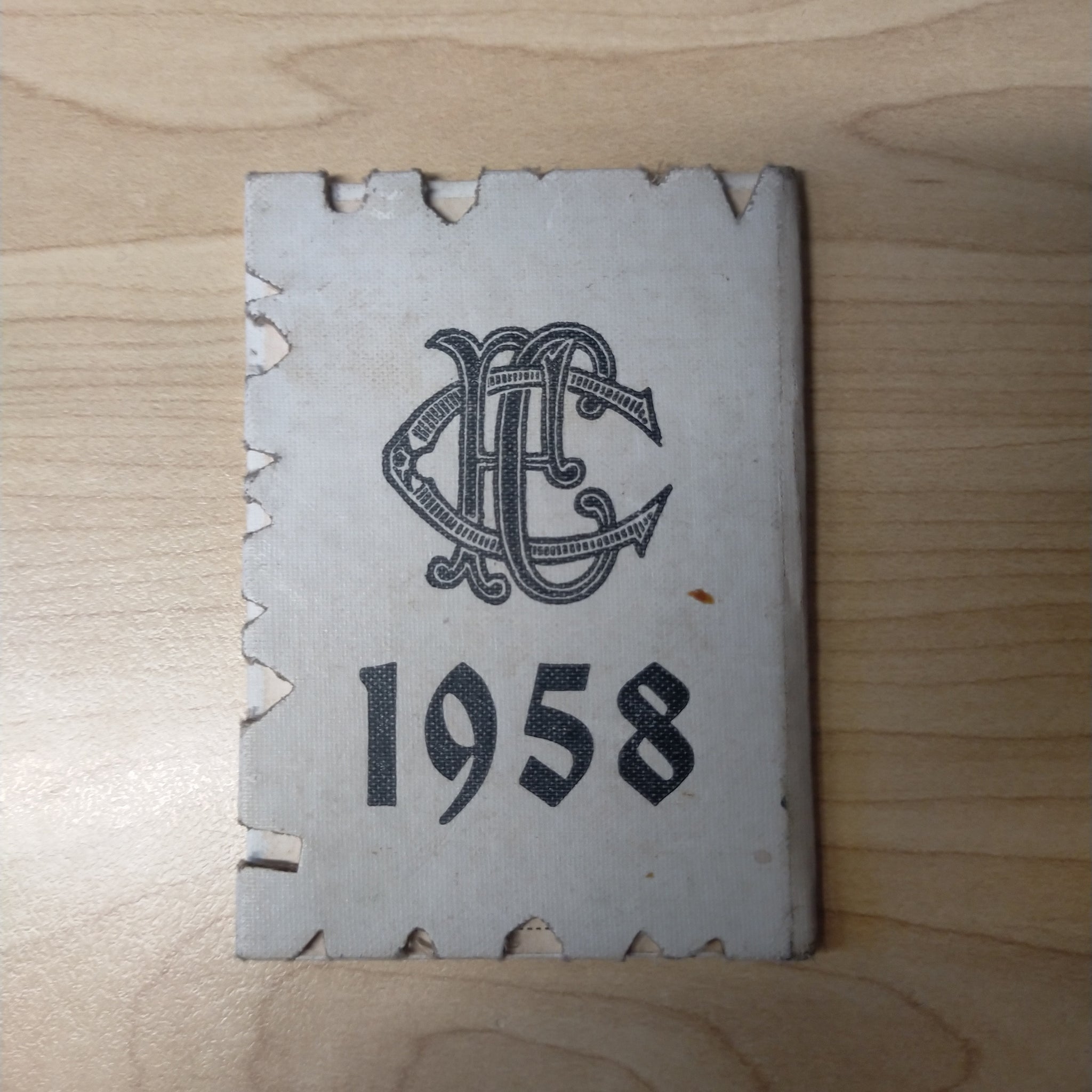 VFL 1958 Collingwood Football Club Members Season Ticket Premiership Year