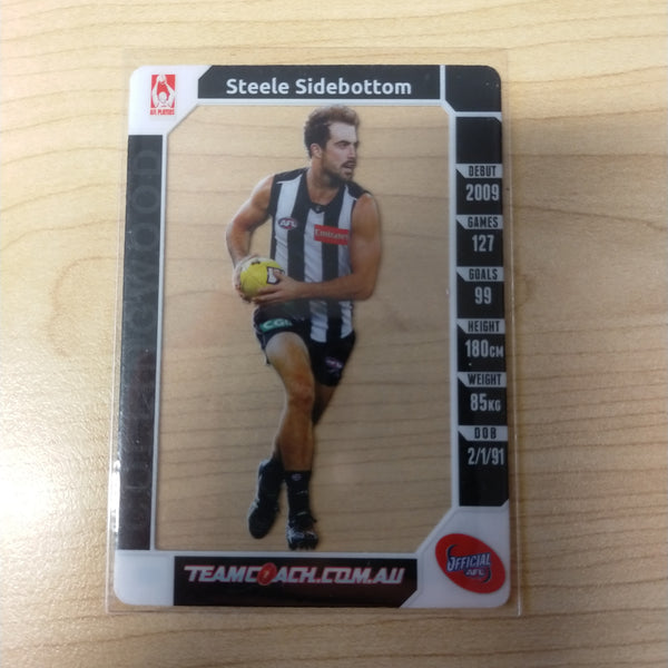 2015 AFL Teamcoach Acetate Prize Card Steele Sidebottom Collingwood