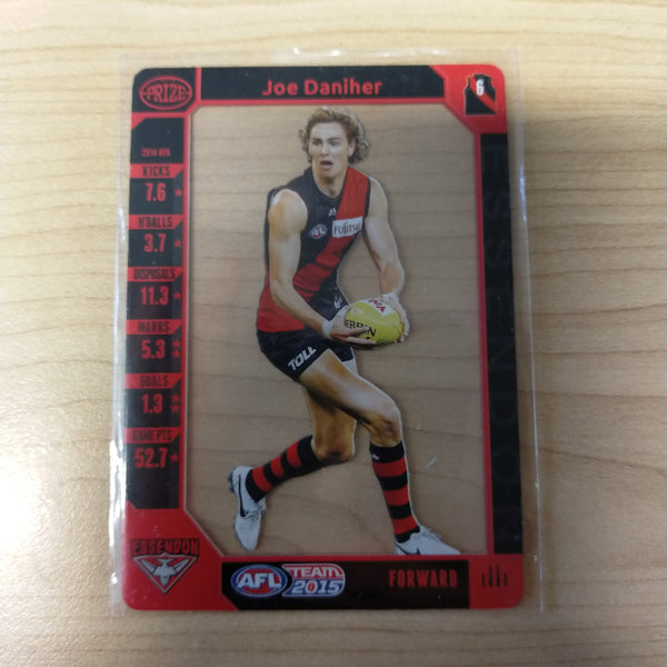 2015 AFL Teamcoach Acetate Prize Card Joe Daniher Essendon