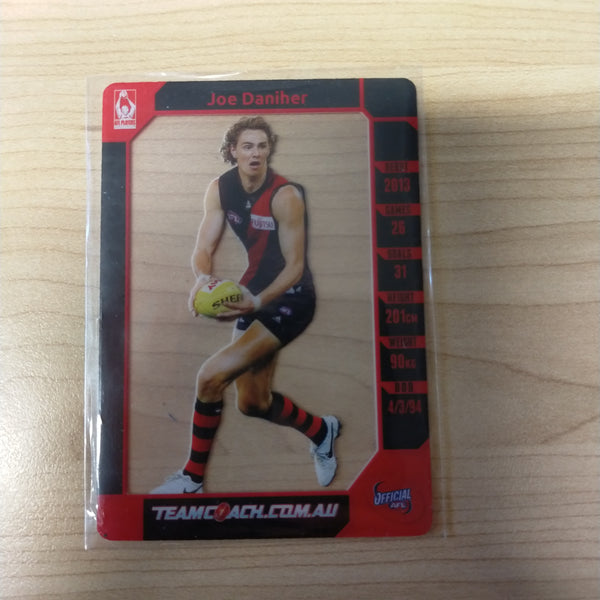 2015 AFL Teamcoach Acetate Prize Card Joe Daniher Essendon