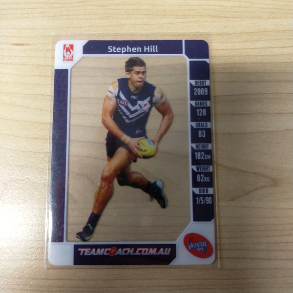 2015 AFL Teamcoach Acetate Prize Card Stephen Hill Fremantle