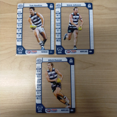 2015 AFL Teamcoach Acetate Prize Card Geelong Team Set