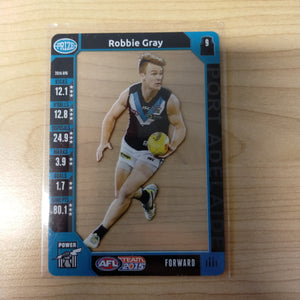 2015 AFL Teamcoach Acetate Prize Card Robbie Gray Port Adelaide