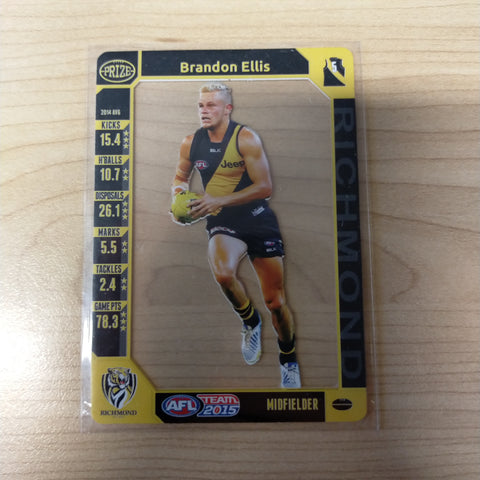 2015 AFL Teamcoach Acetate Prize Card Brandon Ellis Richmond