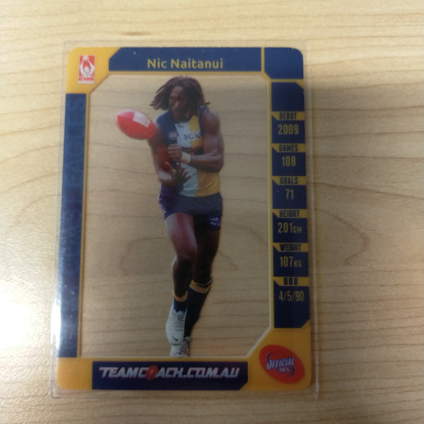 2015 AFL Teamcoach Acetate Prize Card Nic Naitanui West Coast