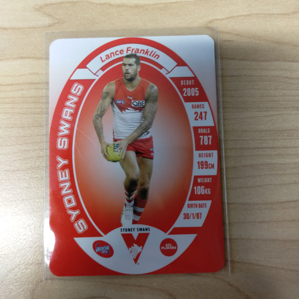 2017 AFL Teamcoach Prize Card Lance Franklin Sydney