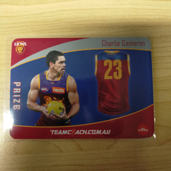2020 AFL Teamcoach Prize Card Charlie Cameron Brisbane P-02a