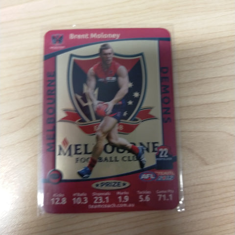 2012 AFL Teamcoach Prize Card Brent Moloney Melbourne