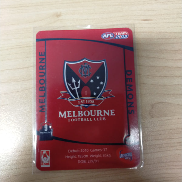 2012 AFL Teamcoach Prize Card Jack Trengove Melbourne