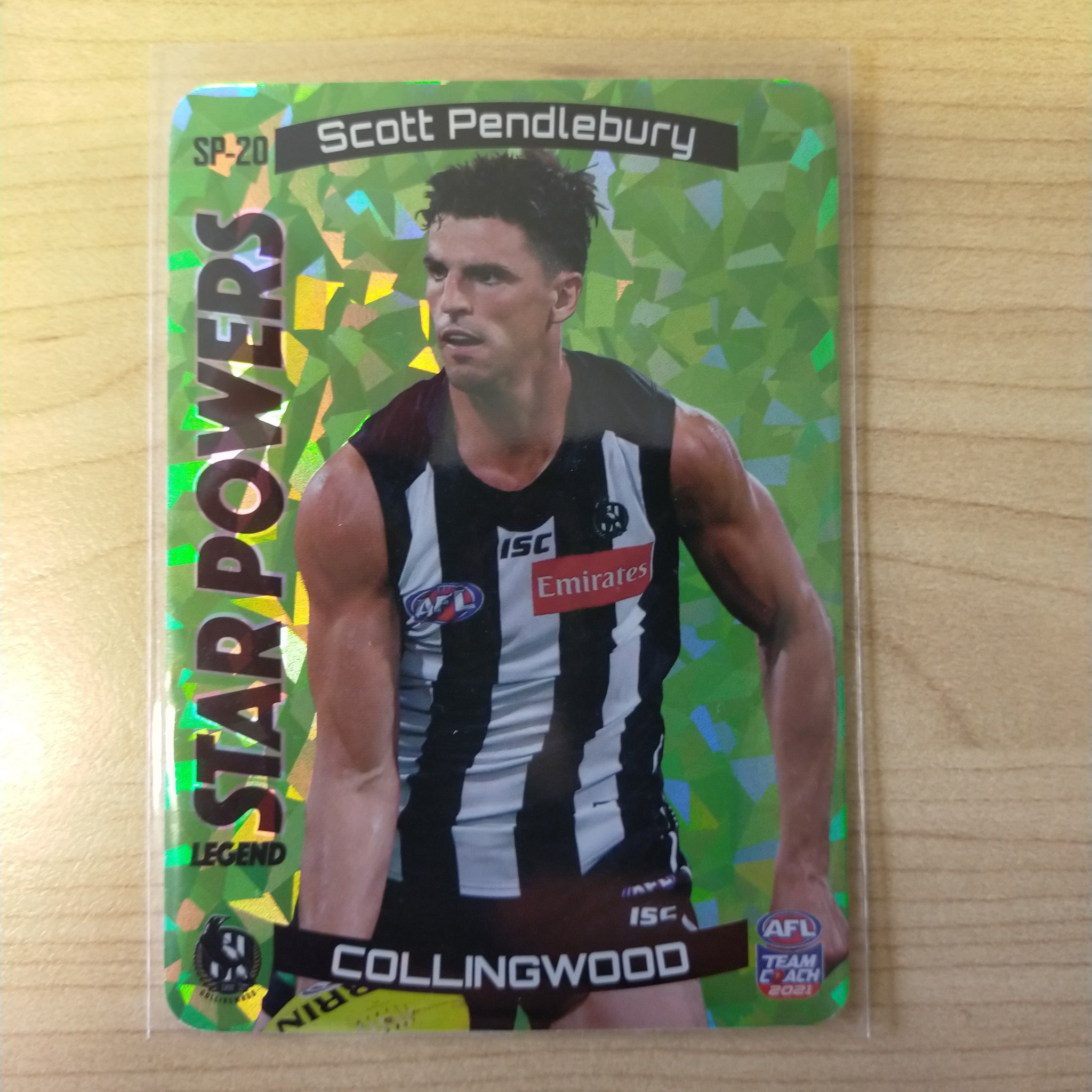2021 AFL Teamcoach Green Star Powers Scott Pendlebury Collingwood SP-20
