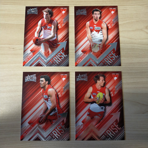 2020 AFL Select Dominance On The Rise Sydney Team Set of 4 Cards