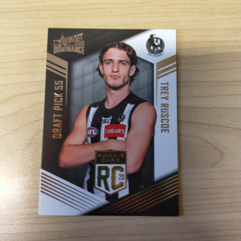 2020 AFL Select Dominance Trey Ruscoe Collingwood Rookie Card RC55 No. 170/295