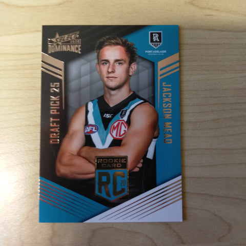 2020 AFL Select Dominance Jackson Mead Port Adelaide Rookie Card RC25 No. 293/295