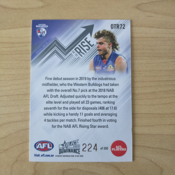 2020 AFL Select Dominance On The Rise Bailey Smith Western Bulldogs No. 224/350
