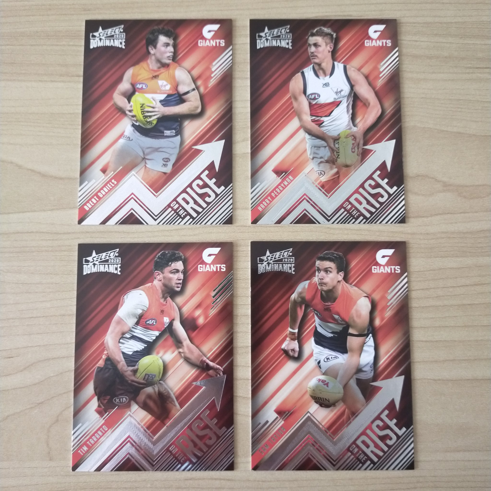 2020 AFL Select Dominance On The Rise GWS Team Set of 4 Cards