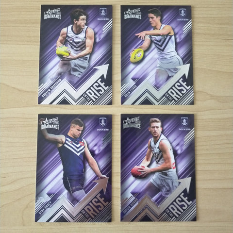 2020 AFL Select Dominance On The Rise Fremantle Team Set of 4 Cards