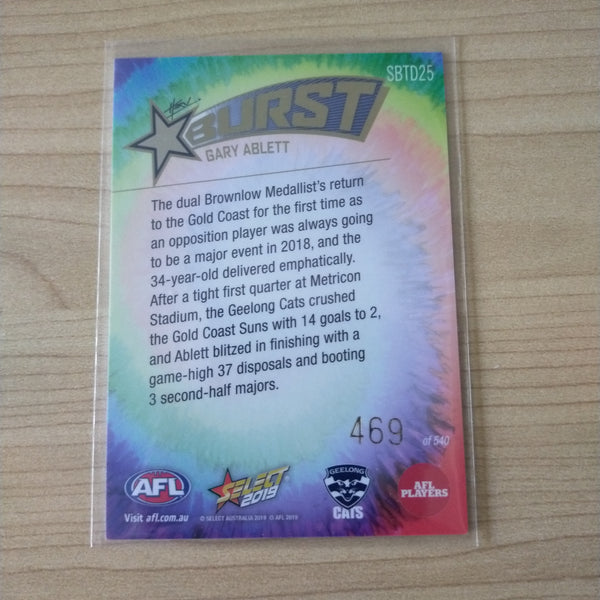 2019 Select Tie Dye Starburst Gary Ablett Geelong