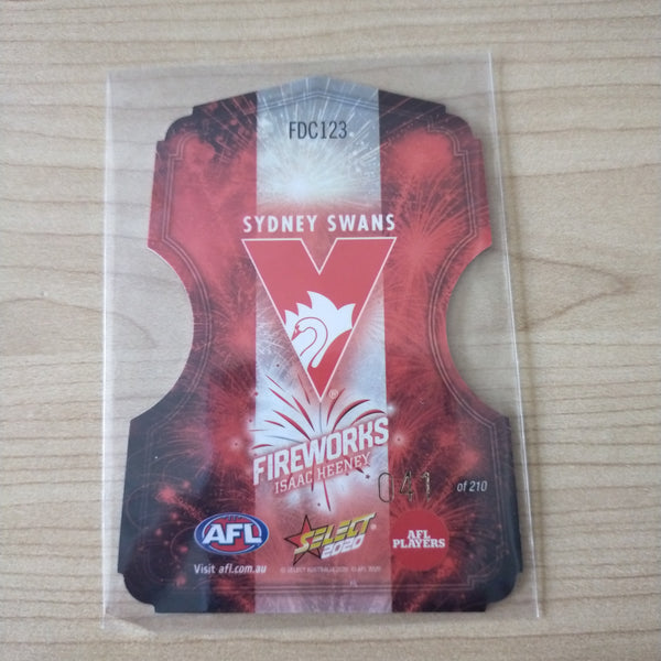 2020 Select Footy Stars Fireworks Isaac Heeney Sydney No. 041/210