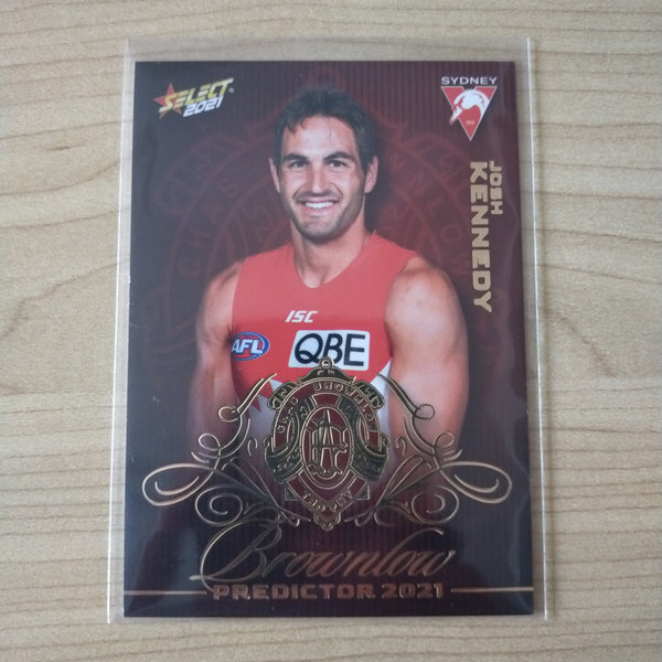 2021 AFL Select Footy Stars Gold Brownlow Predictor Josh Kennedy Sydney 022/140