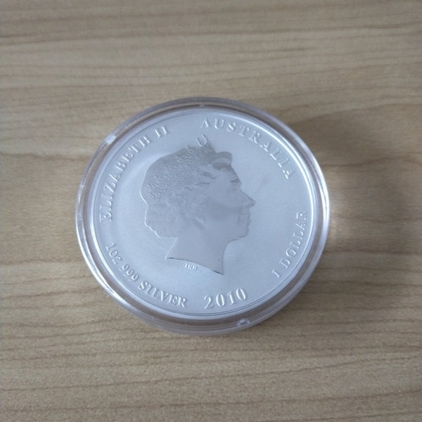 2010 Australian Year of the Tiger 1oz Coloured Silver Proof Coin